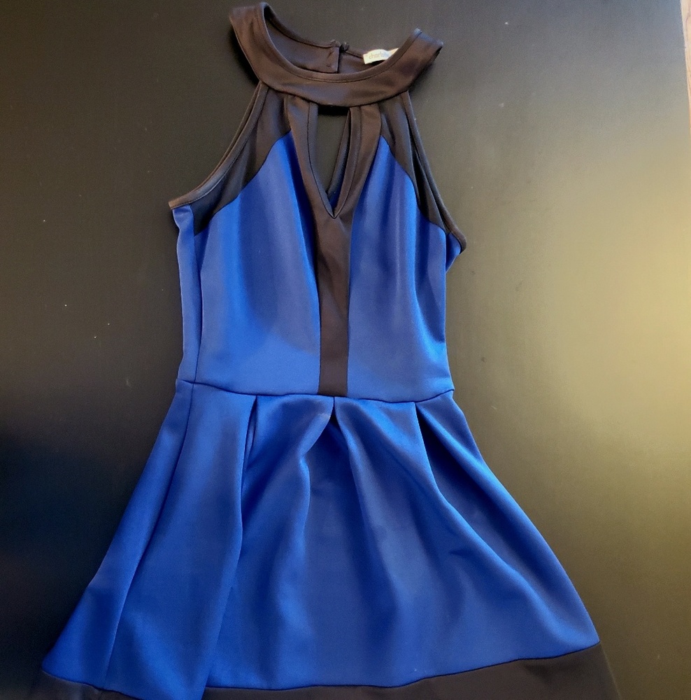 Royal blue skater dress